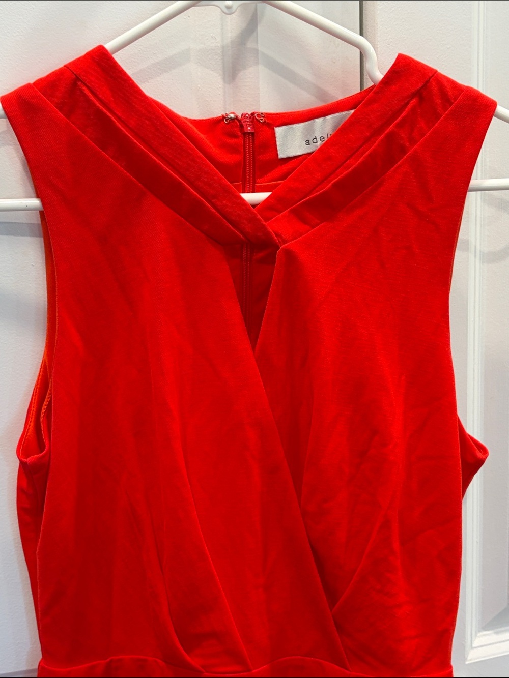 Anthropology Adelyn Rae Classic Red Sleeveless Wrap-Front Dress - Picture 2 of 6